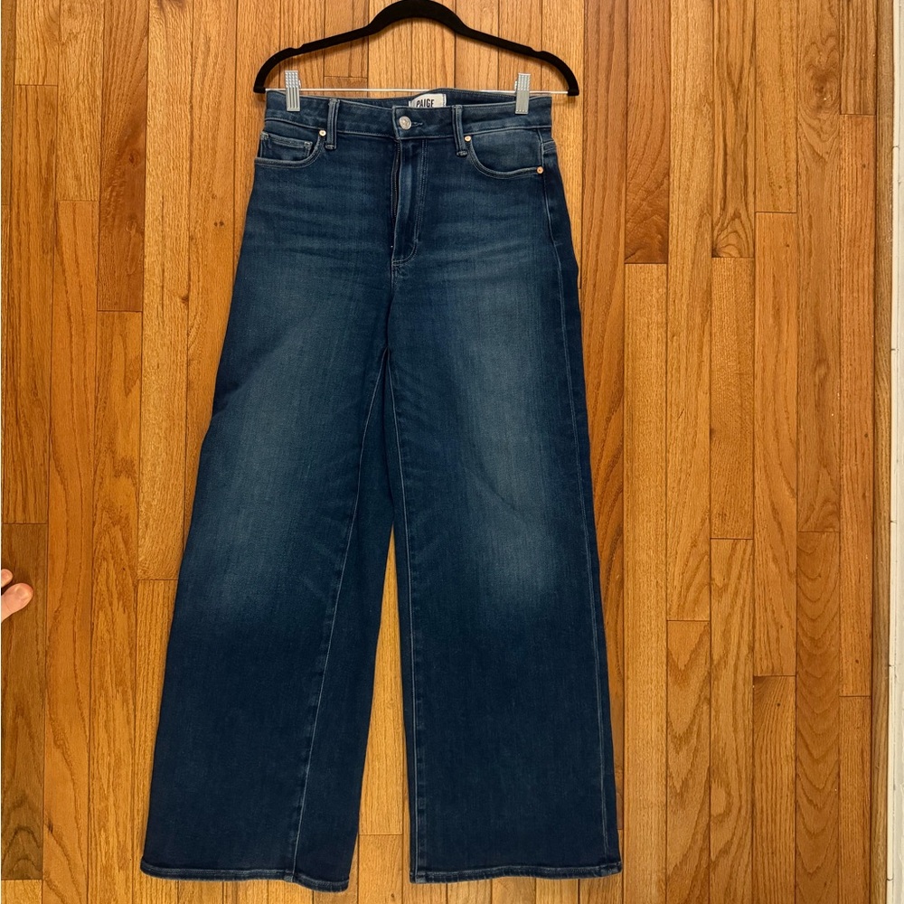 PAIGE Anessa 31’ Dark Wash Wide Leg Jeans